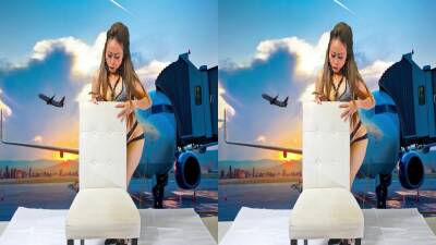 Princess Hola in Sizzling Hot Brunette Gets Naked in Front of a Plane - VRpussyVision - txxx.com
