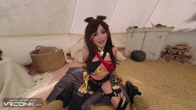 VR Conk Genshin Impact Dehya A sexy Asian Teen Cosplay Parody With Scarlett Alexis In HD Porn - txxx.com