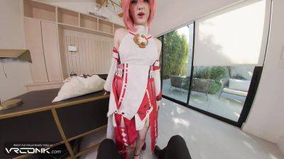 VR Conk Genshin Impact Yae Miko A sexy Teen Cosplay Parody PT2 With Melody Marks In HD Porn - hotmovs.com
